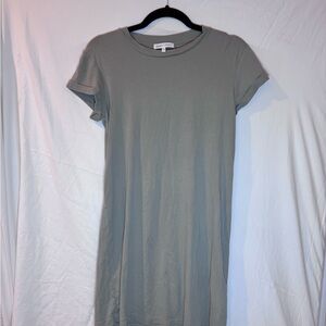 Bohme XS Sage Green Short Sleeve T-Shirt Dress